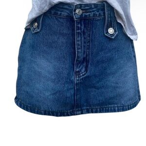 SHEIN Dark Blue Denim Mini Skirt